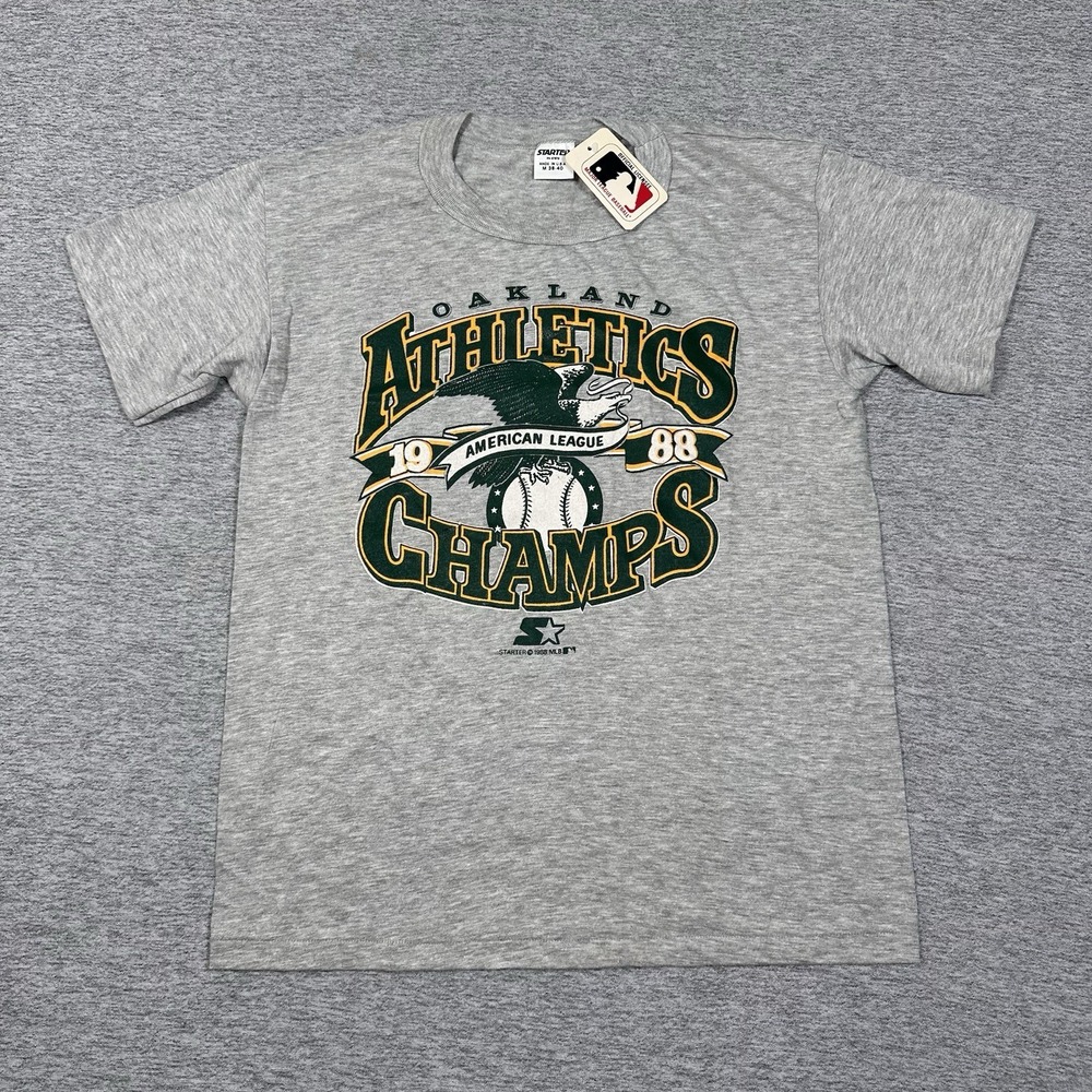 1988 Oakland Athletics T-Shirt Medium 38-40 American League Champs Starter USA